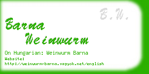 barna weinwurm business card